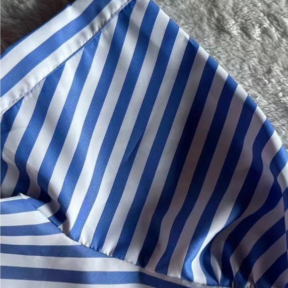 BNWOT Blue & White Shirt Dress - Picture 4 of 4